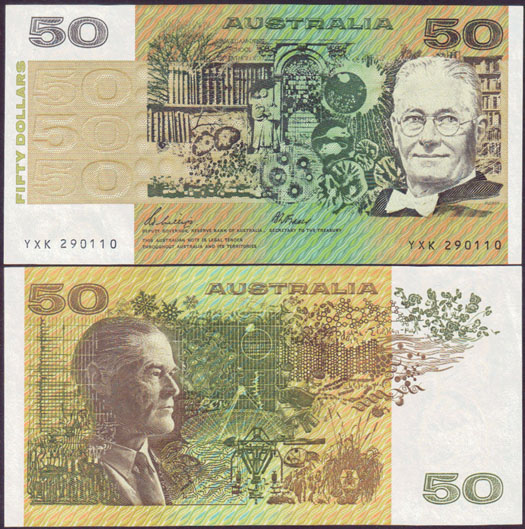 1989 Australia $50 Phillips/Fraser (aUnc) L001038